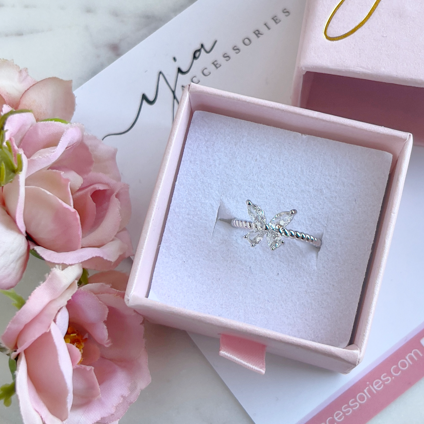 Thin Butterfly Ring +