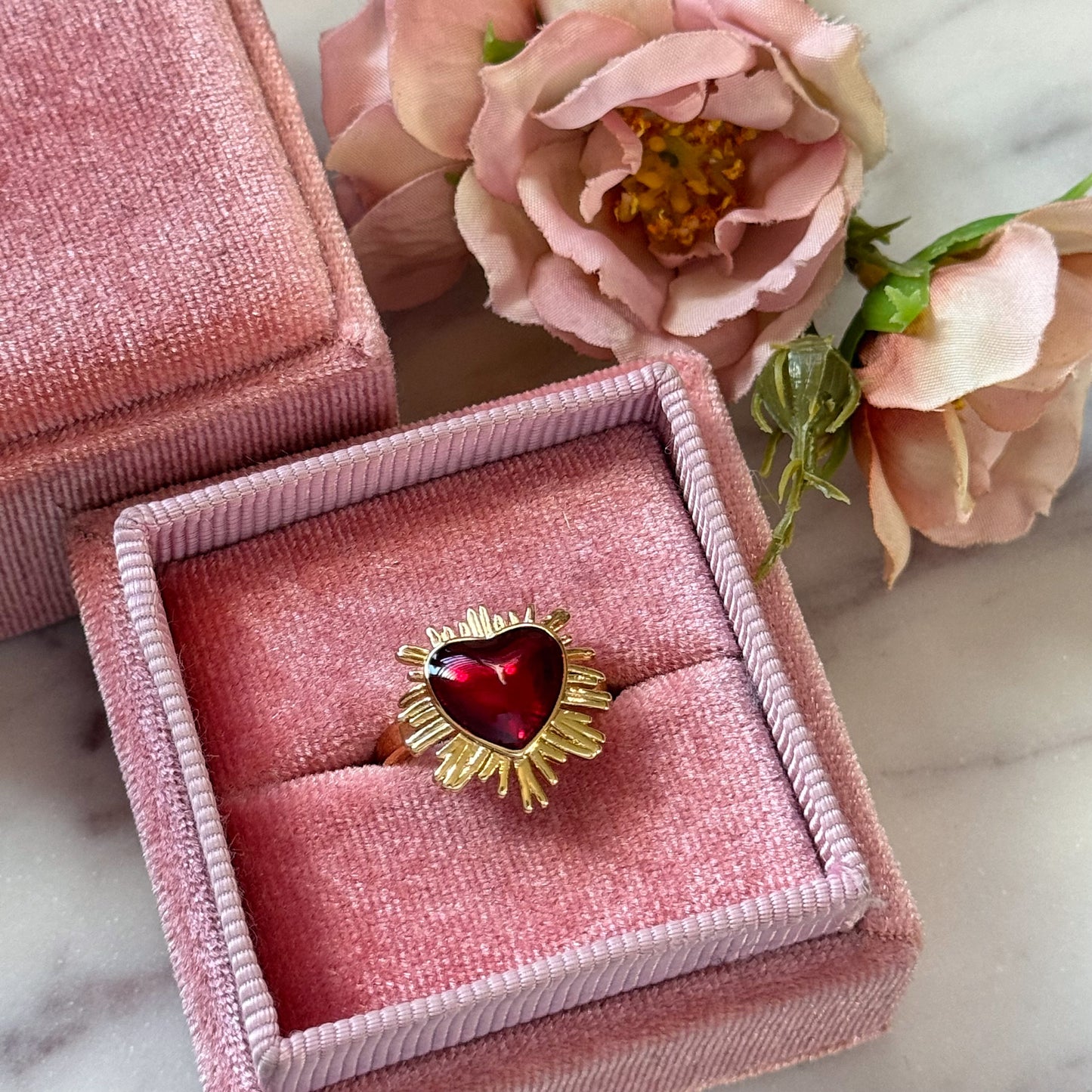 Red Corazon Ring