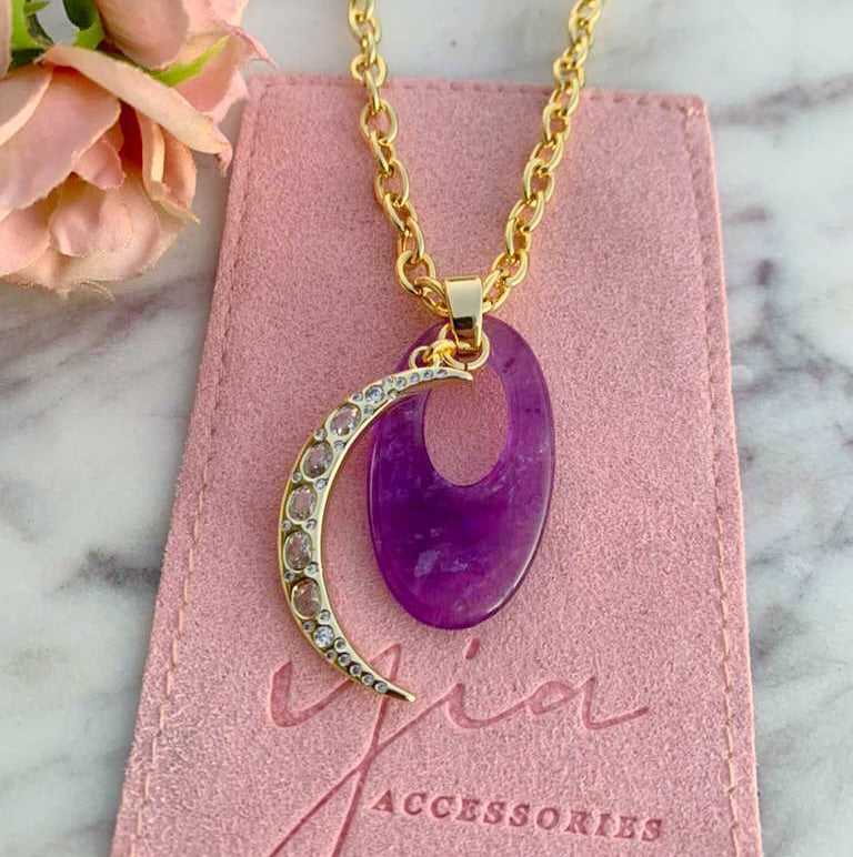 Luna Presente Natural Stone Necklace