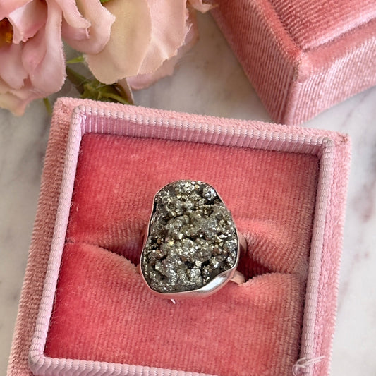 925 Silver Ring- Pyrite