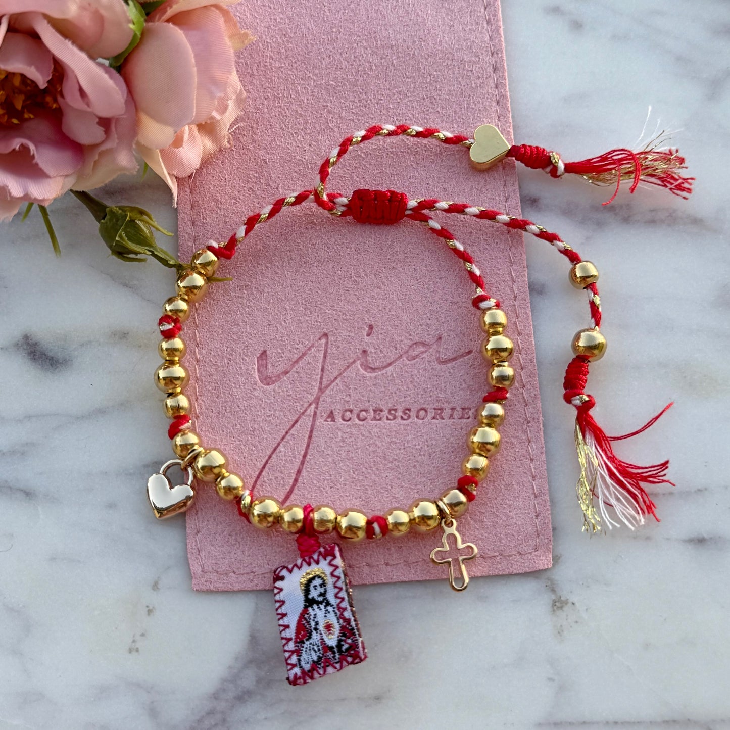 Mini Escapulario Beaded Bracelet