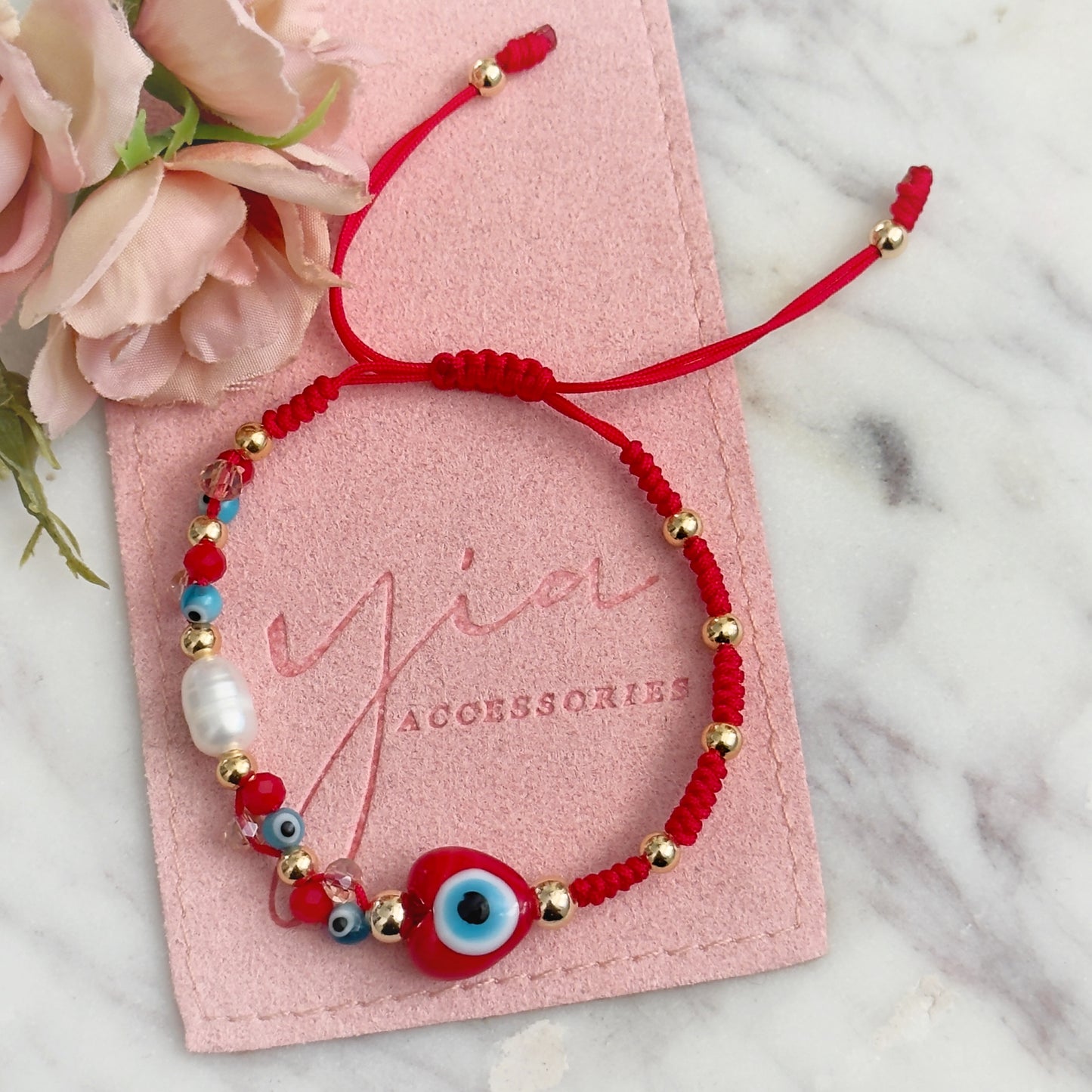 Protecting Evil Eye Pearl Bracelet