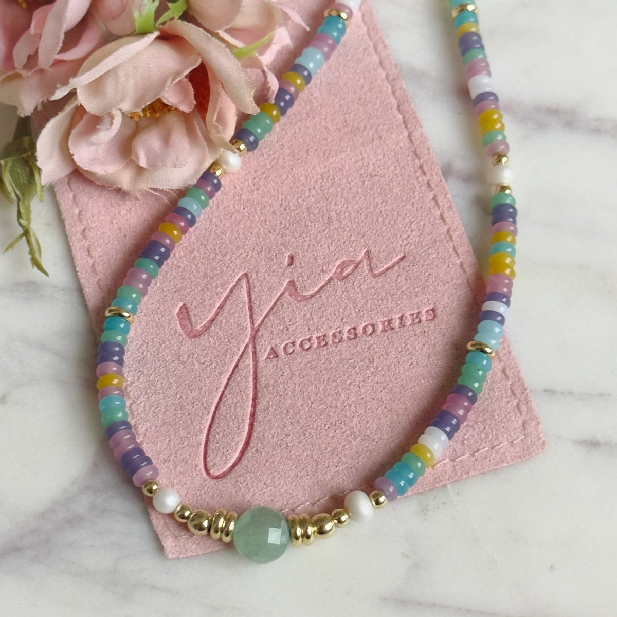 Aventurina Pearl Necklace