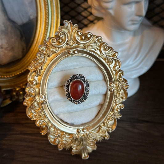 925 Sterling Silver Carnelian Ring
