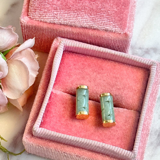 Aventurina Tube Earrings