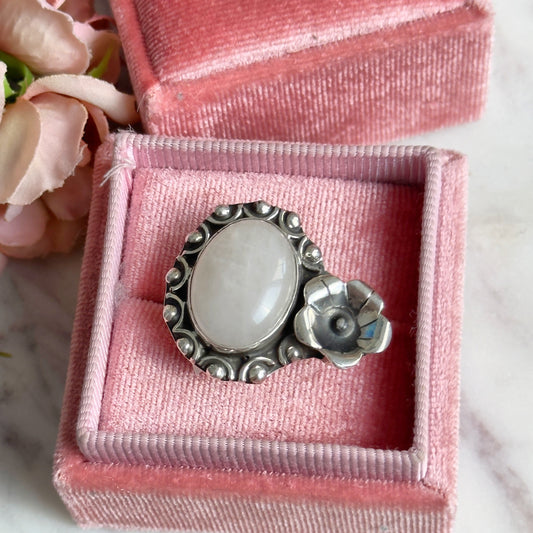 925 Silver Ring- Rose Quartz