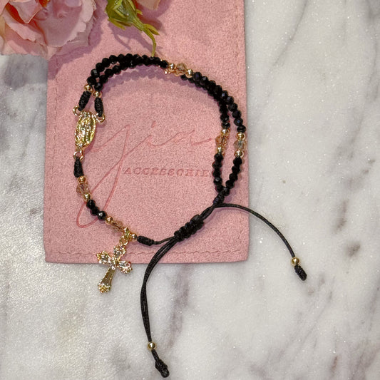 Black Rosario Bracelet