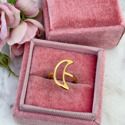 Half Moon Adjustable Ring