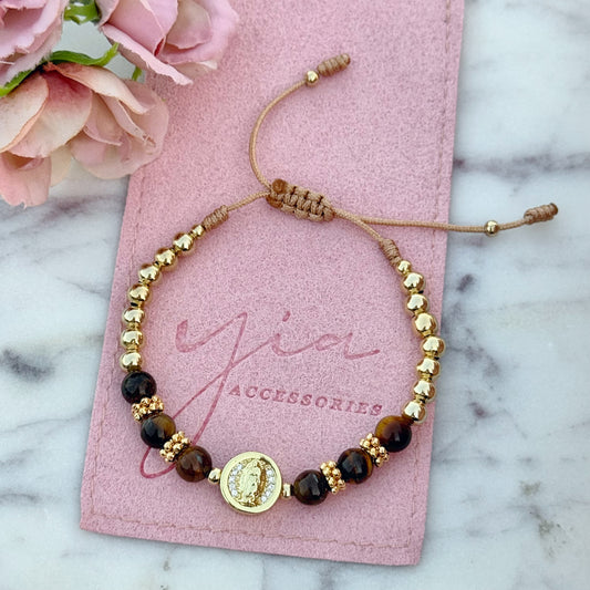 Virgencita Tigers Eye Bracelet