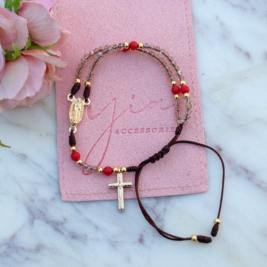 Coral Rosario Bracelet