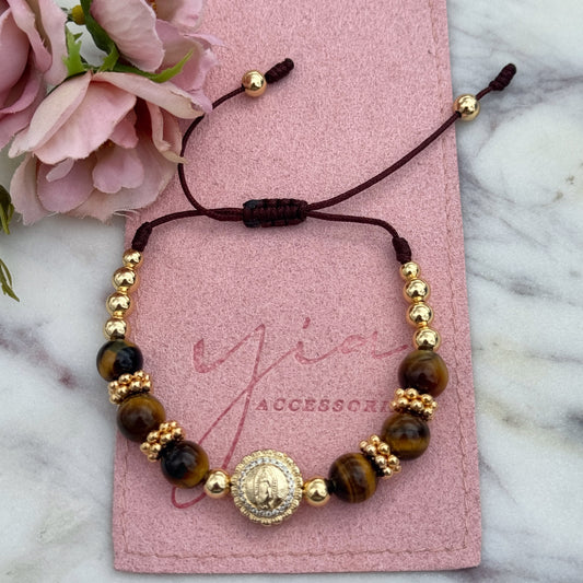 Virgencita Tigers Eye Bracelets