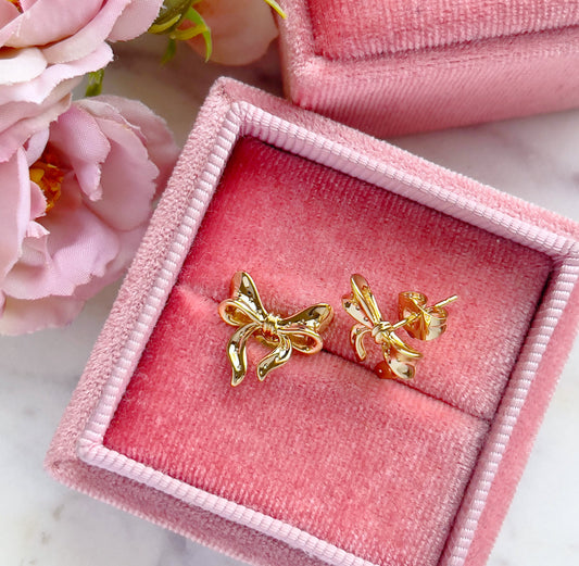 Coquette Gold Bow earrings