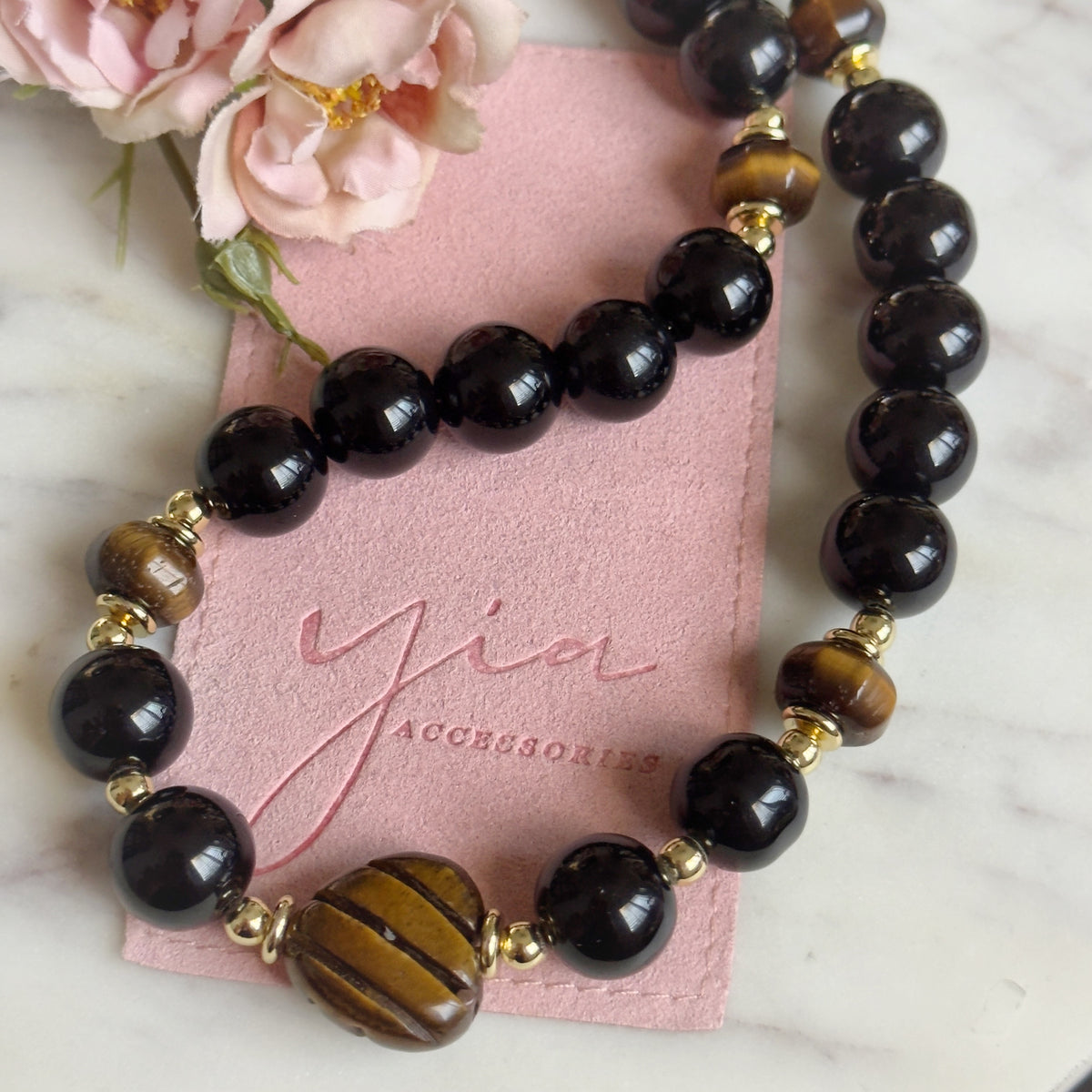 Fortaleza Energética- Agate Tiger Eye Necklace