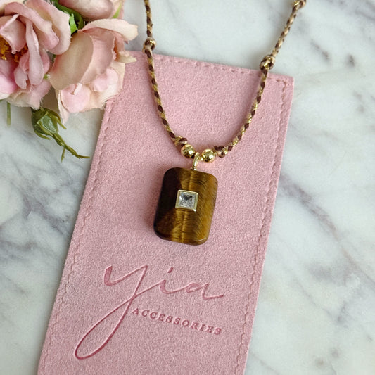 Escudo Dorado Tigers Eye Necklace