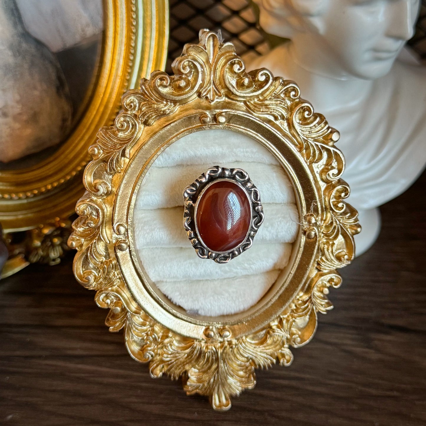 925 Sterling Silver Carnelian Ring