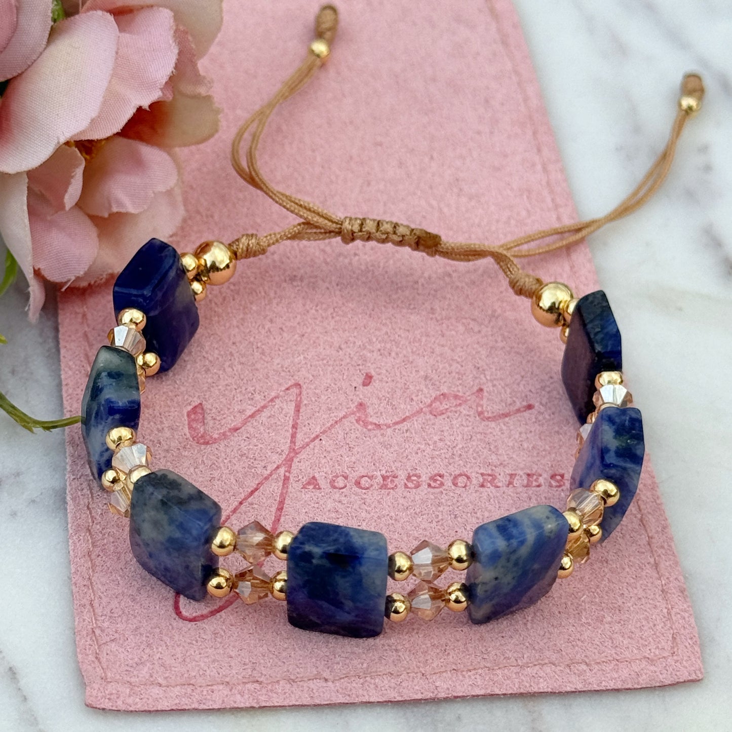 Sodalita Square Bracelet