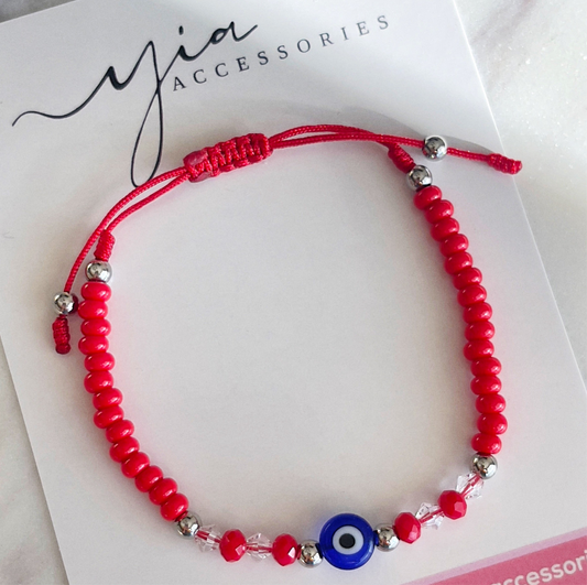 Silver Protector Evil eye bracelet
