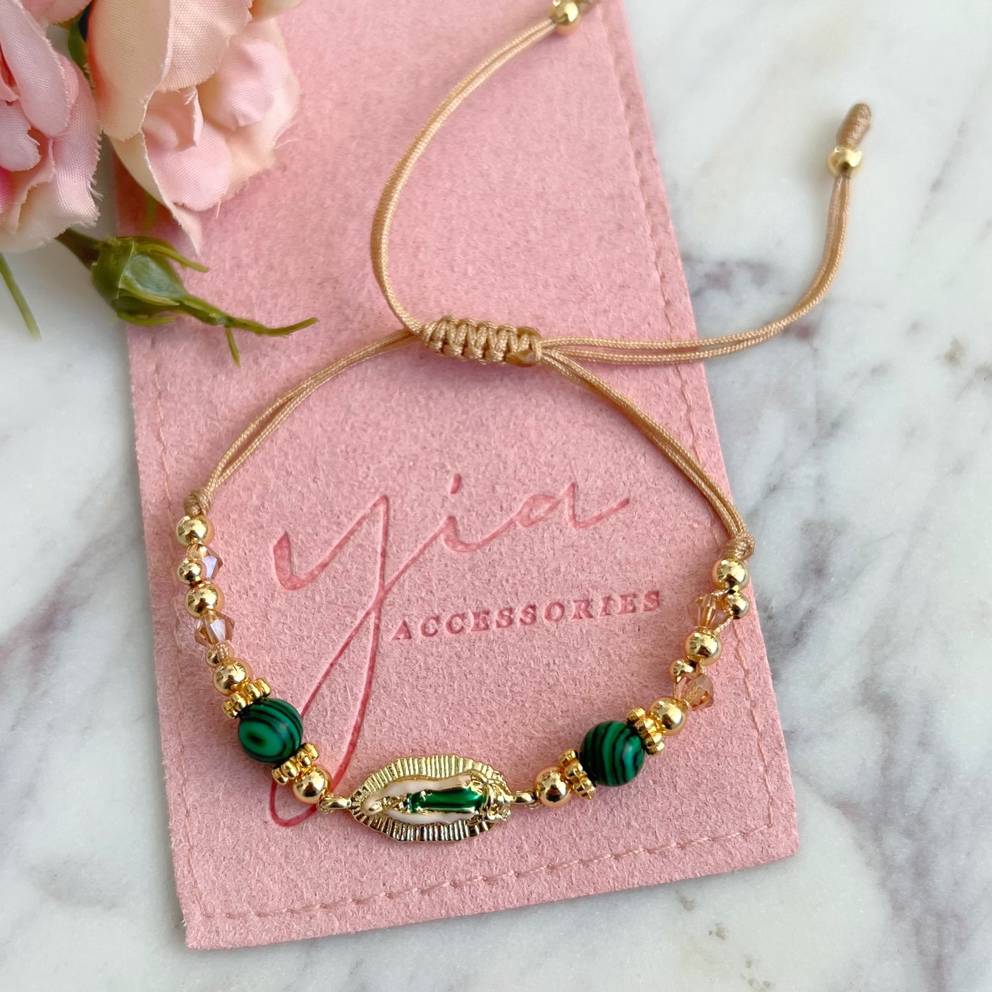 Camino Bendecido- Virgencita Natural Stone Bracelet
