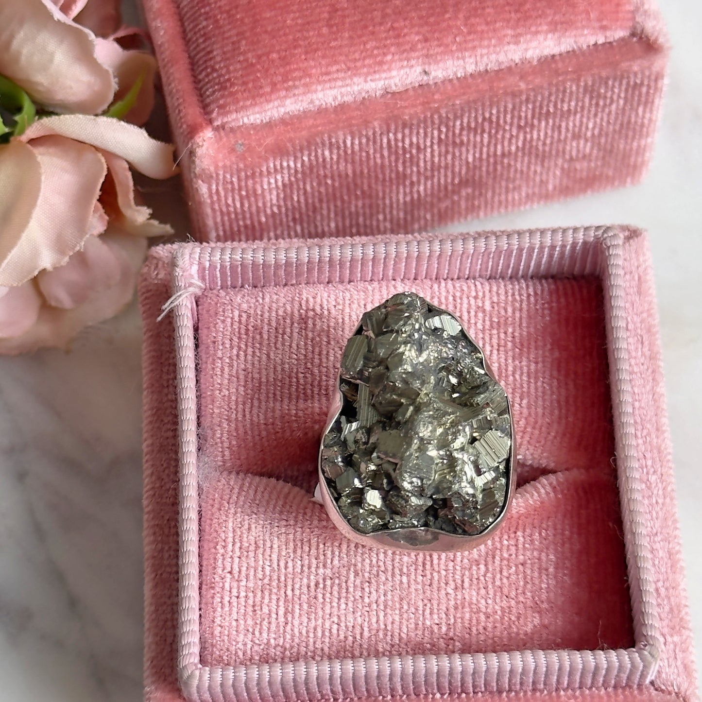 925 Silver Ring- Pyrite