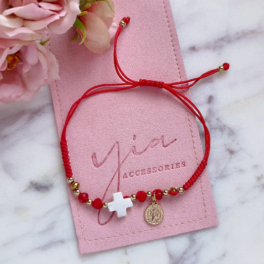 Blessed San Benito Red string bracelet