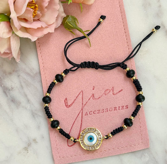 Sparkly Ojito Matte Onyx bracelet