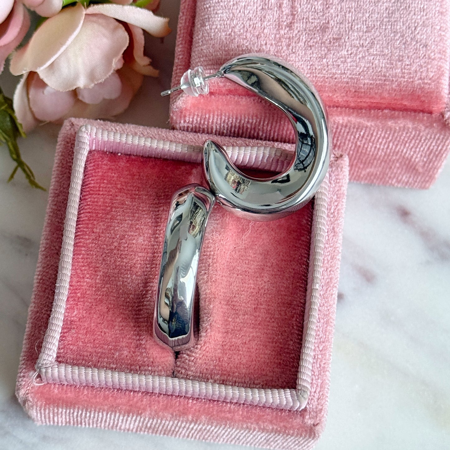 Melina C Shape hoops