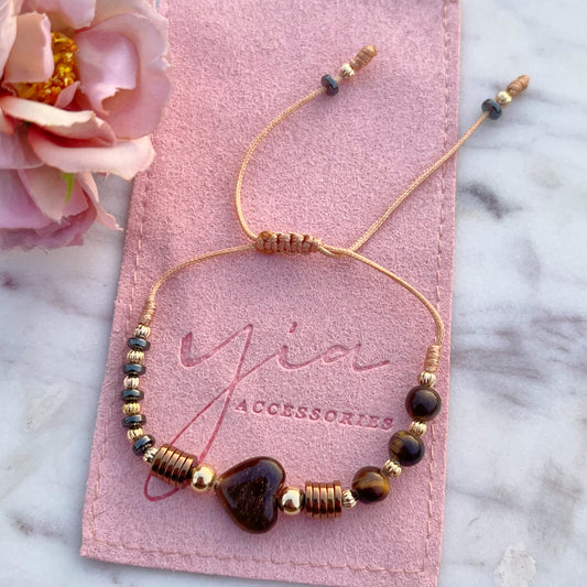Tigers Eye Heart -Bracelet