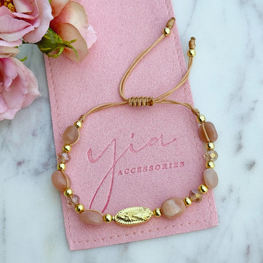 Natural Virgencita De Guadalupe Bracelet
