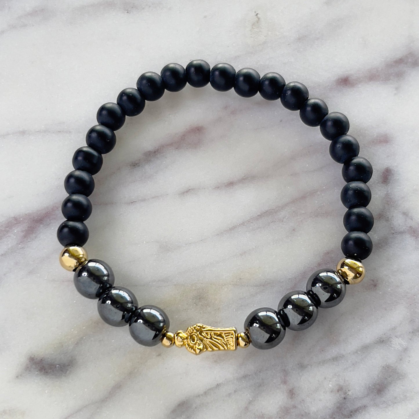 San Judas Hematite bracelet