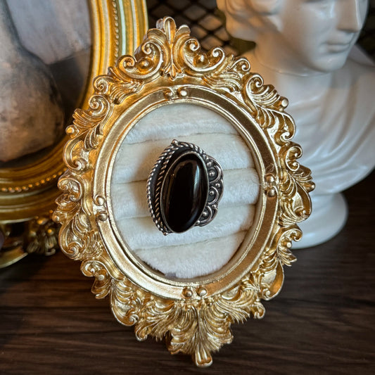 925 Sterling Silver Onyx Stone Rings