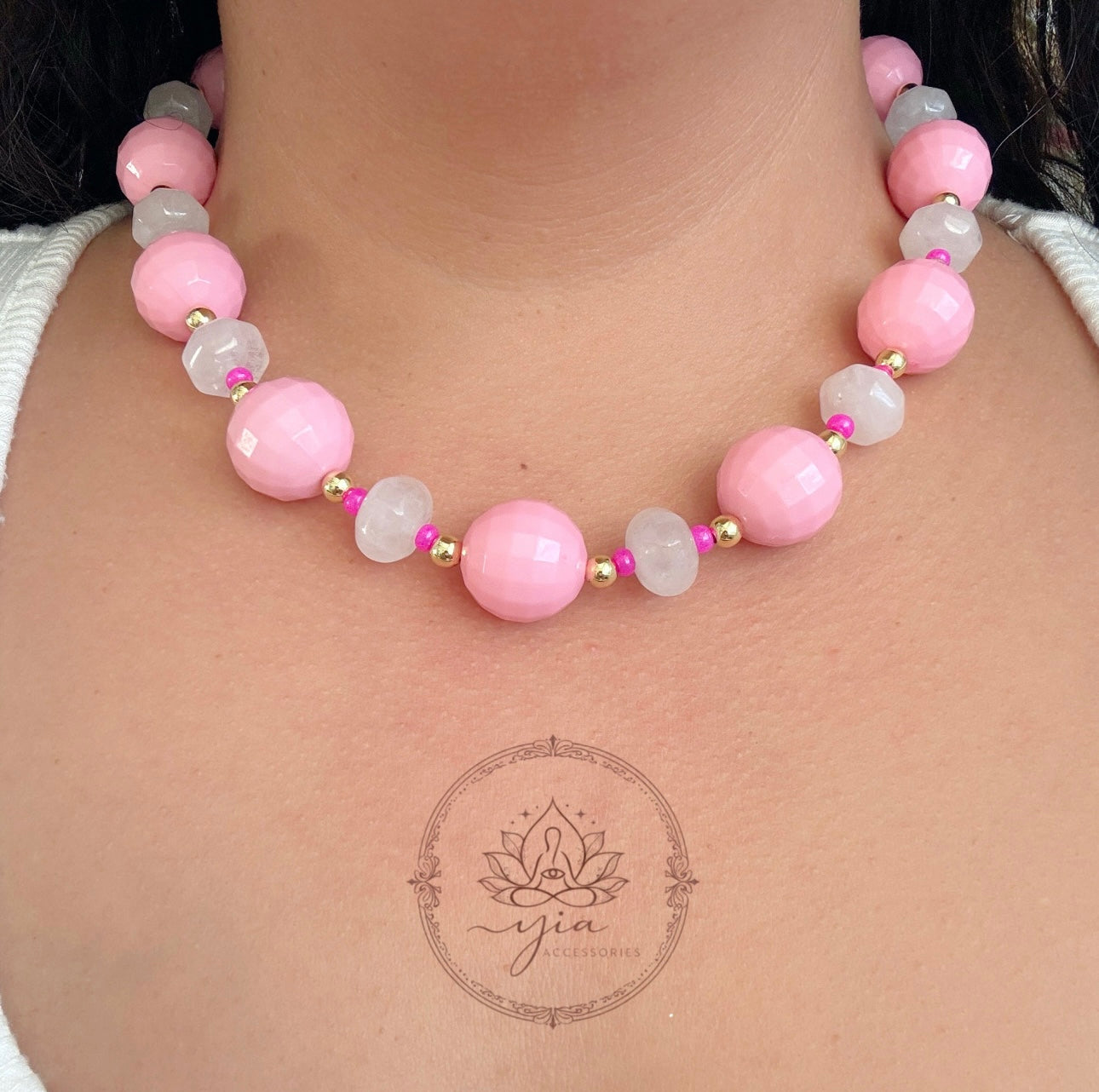 Gumball Natural Stone Necklaces