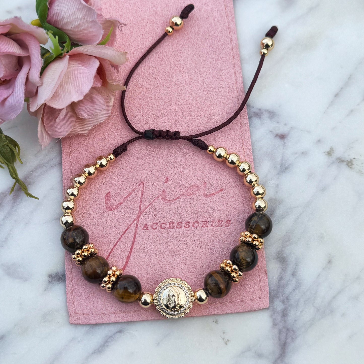 Virgencita Tigers Eye Bracelet