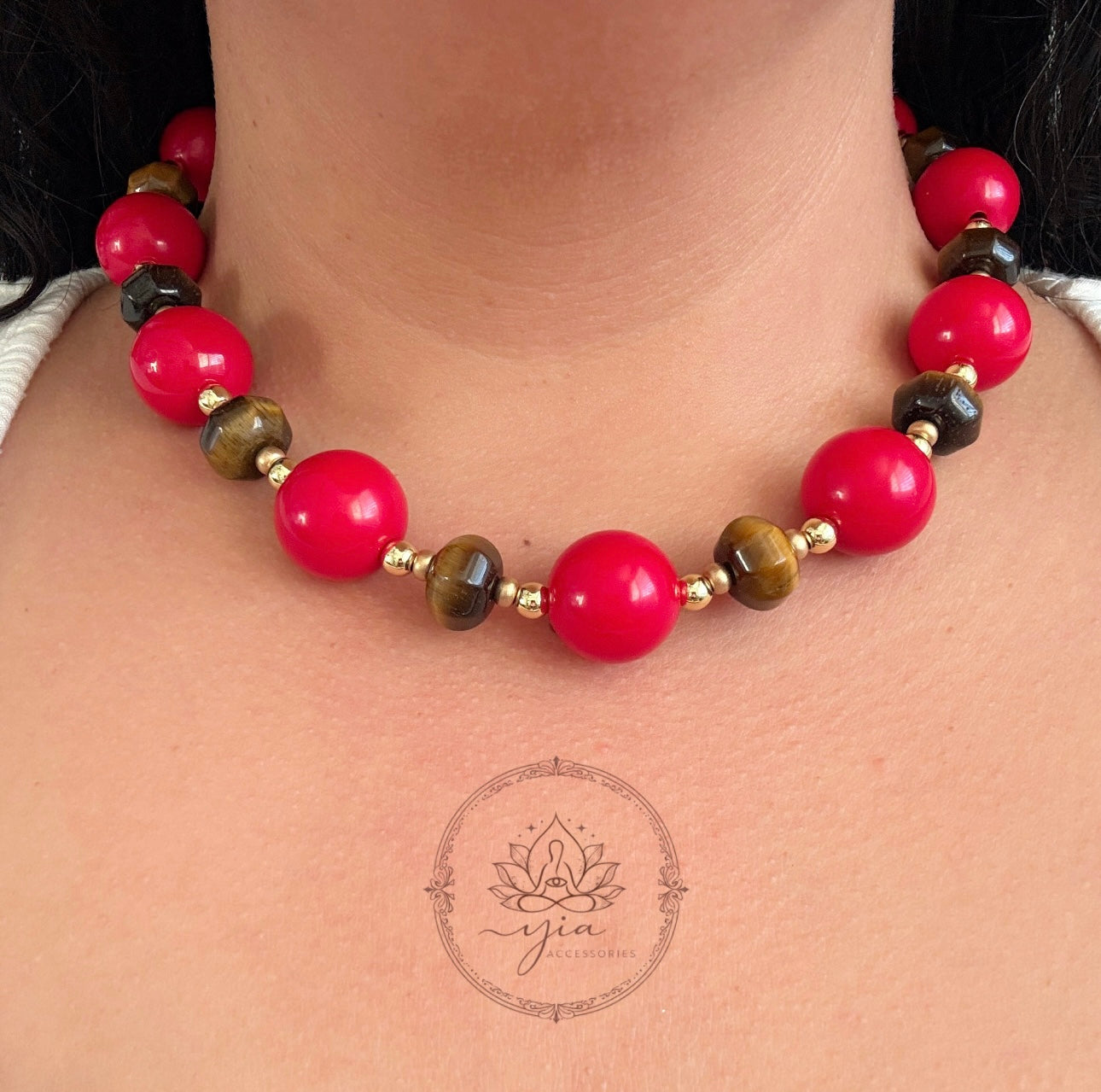 Gumball Natural Stone Necklaces