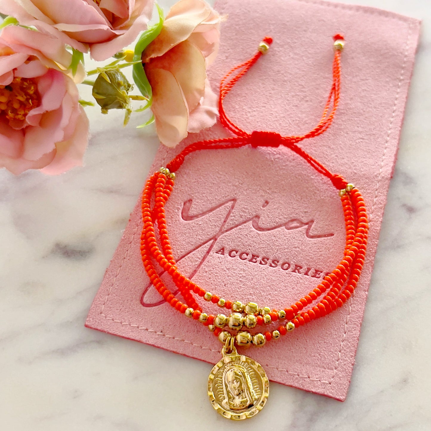 Orange Virgencita Bracelet