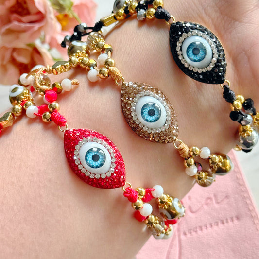 Sparkly Good Vibes - Evil Eye Bracelet