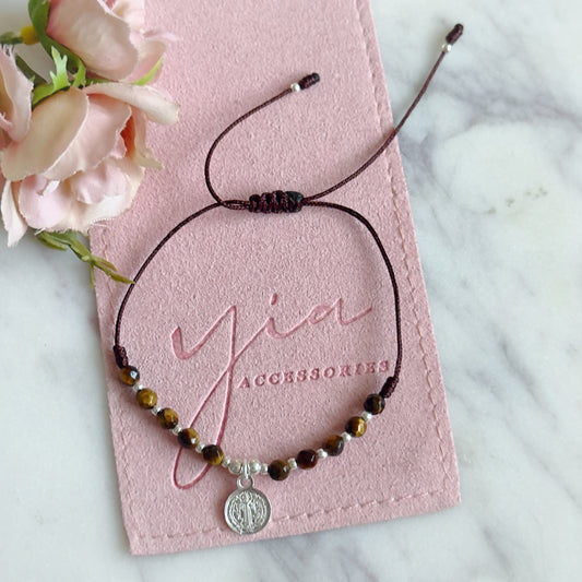 Dainty Protection San Benito Tigers Eye Bracelet