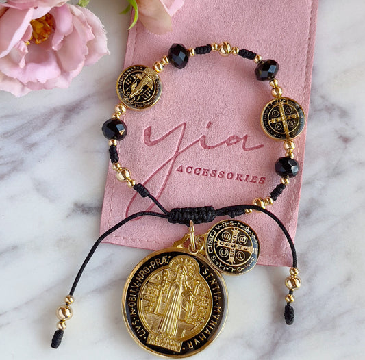 Black San Benito Medal bracelet