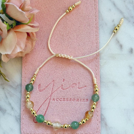 Fortuna - Citrine and Aventurine bracelet