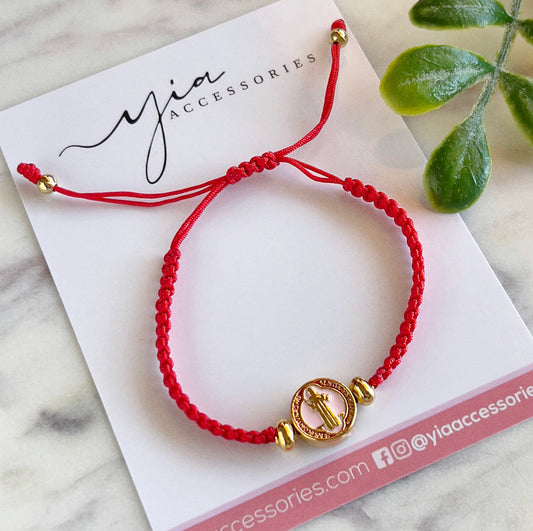 Red San Benito Threaded Bracelet