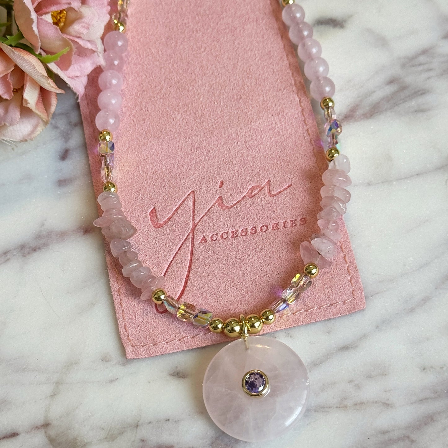 Sana Rose Quartz Necklace
