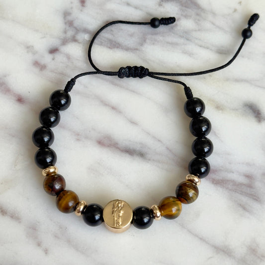 Courageous Protection- San Judas Natural Stone Bracelet