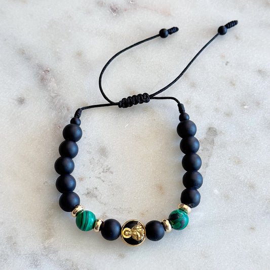 Mens San Judas Matte Bracelet