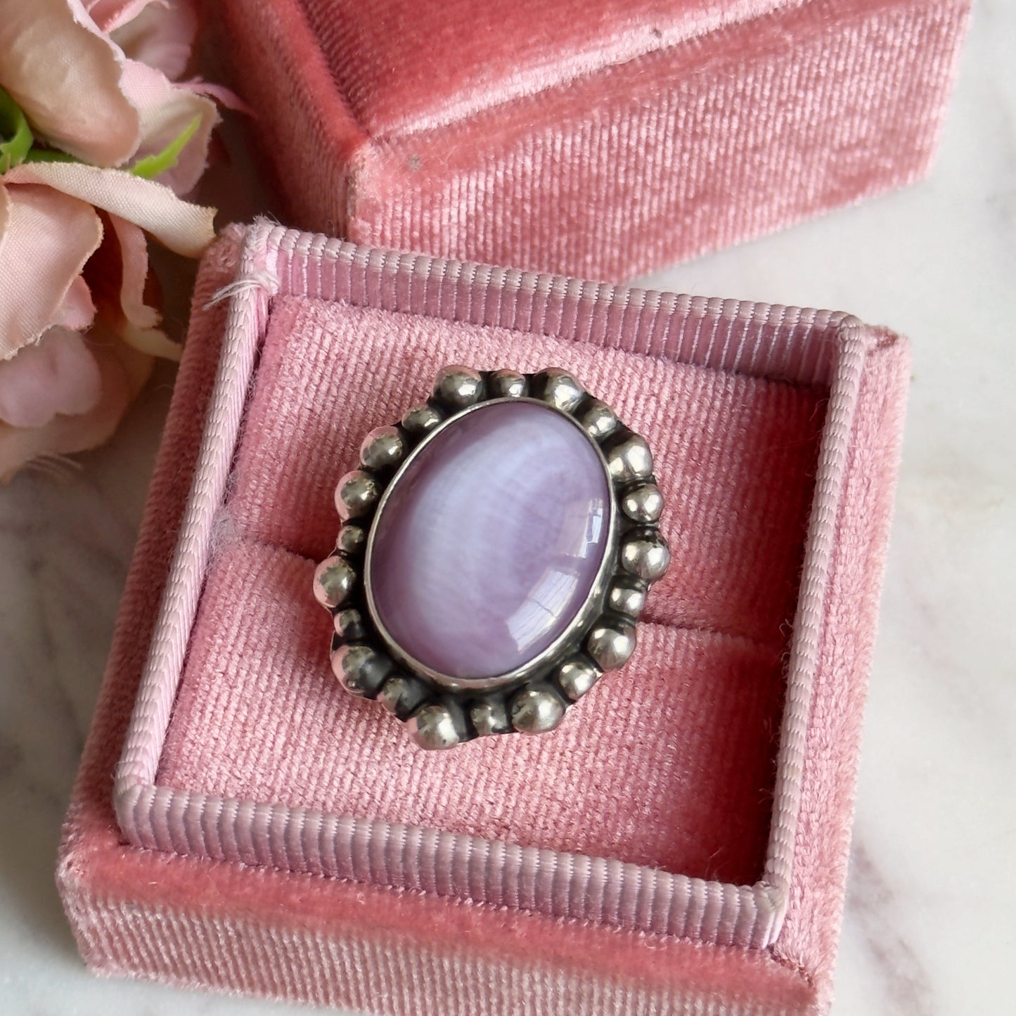 925 Silver Ring- CatsEye Stone
