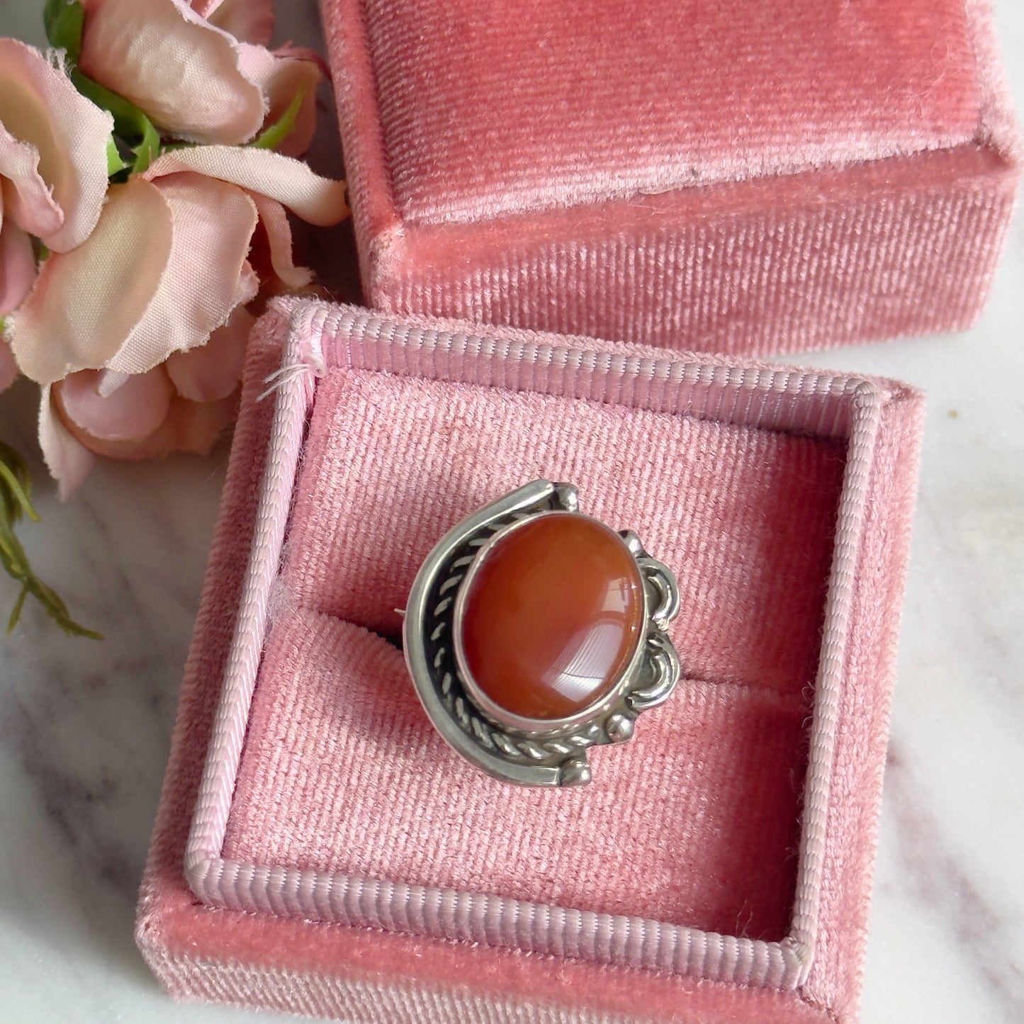 925 Silver Ring- Carnelian