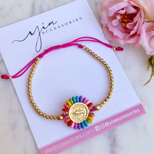 San Benito Multicolor flower bracelet