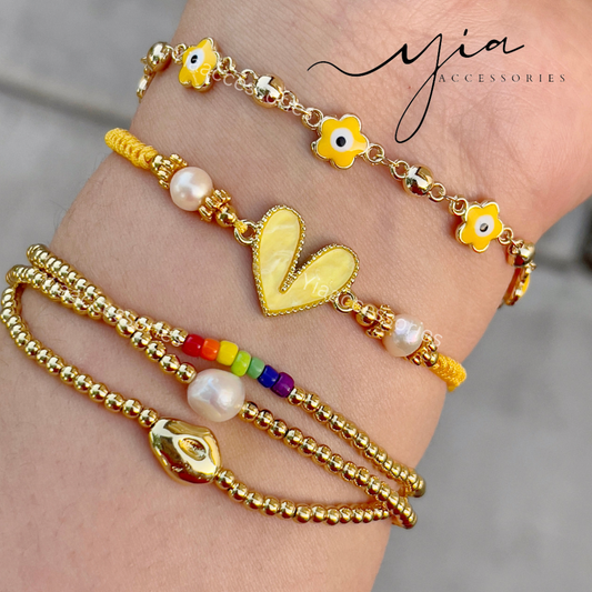 Yellow Bracelet Set