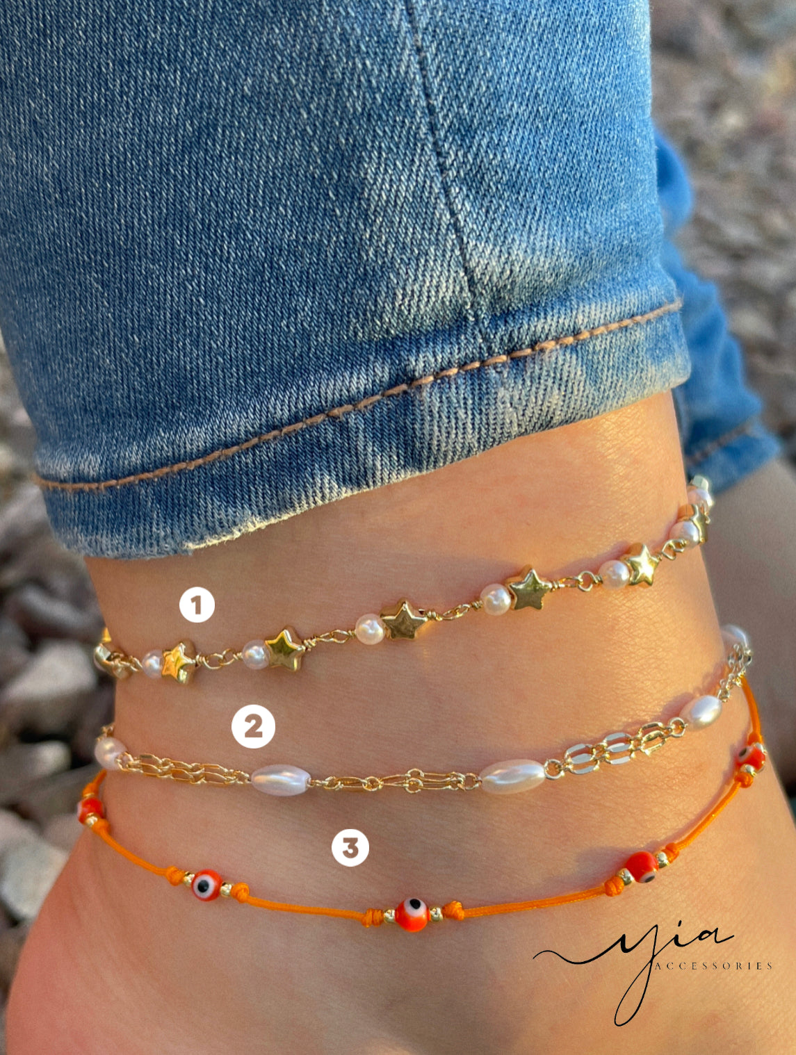 Summer ankle bracelets