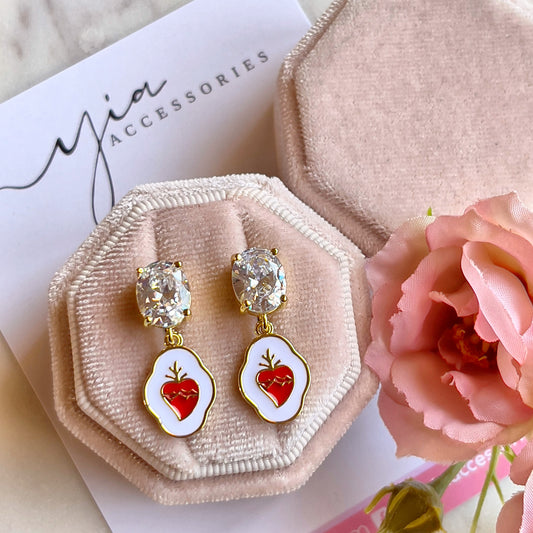 Sagrado Corazon Stud Earrings