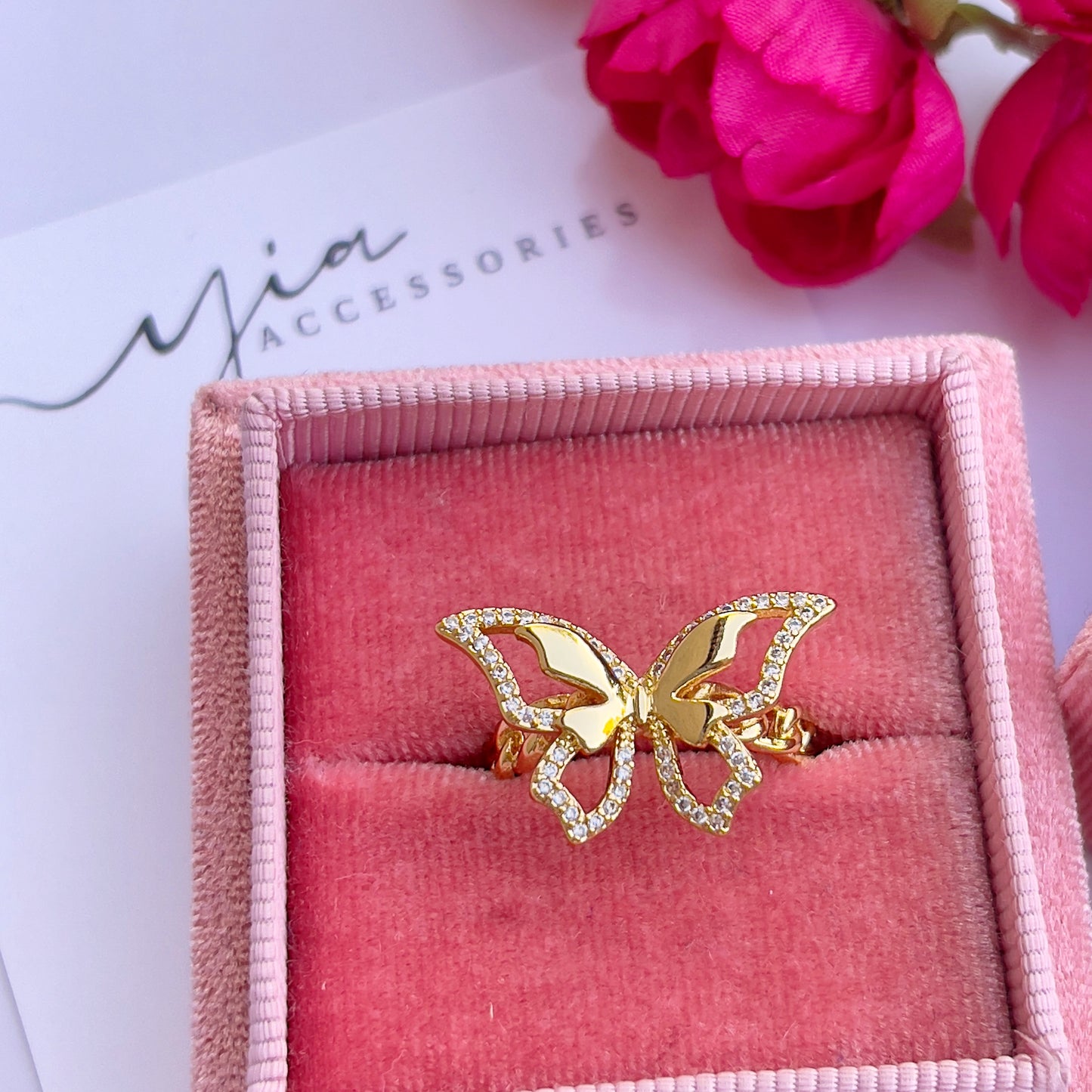 Chain Butterfly Ring