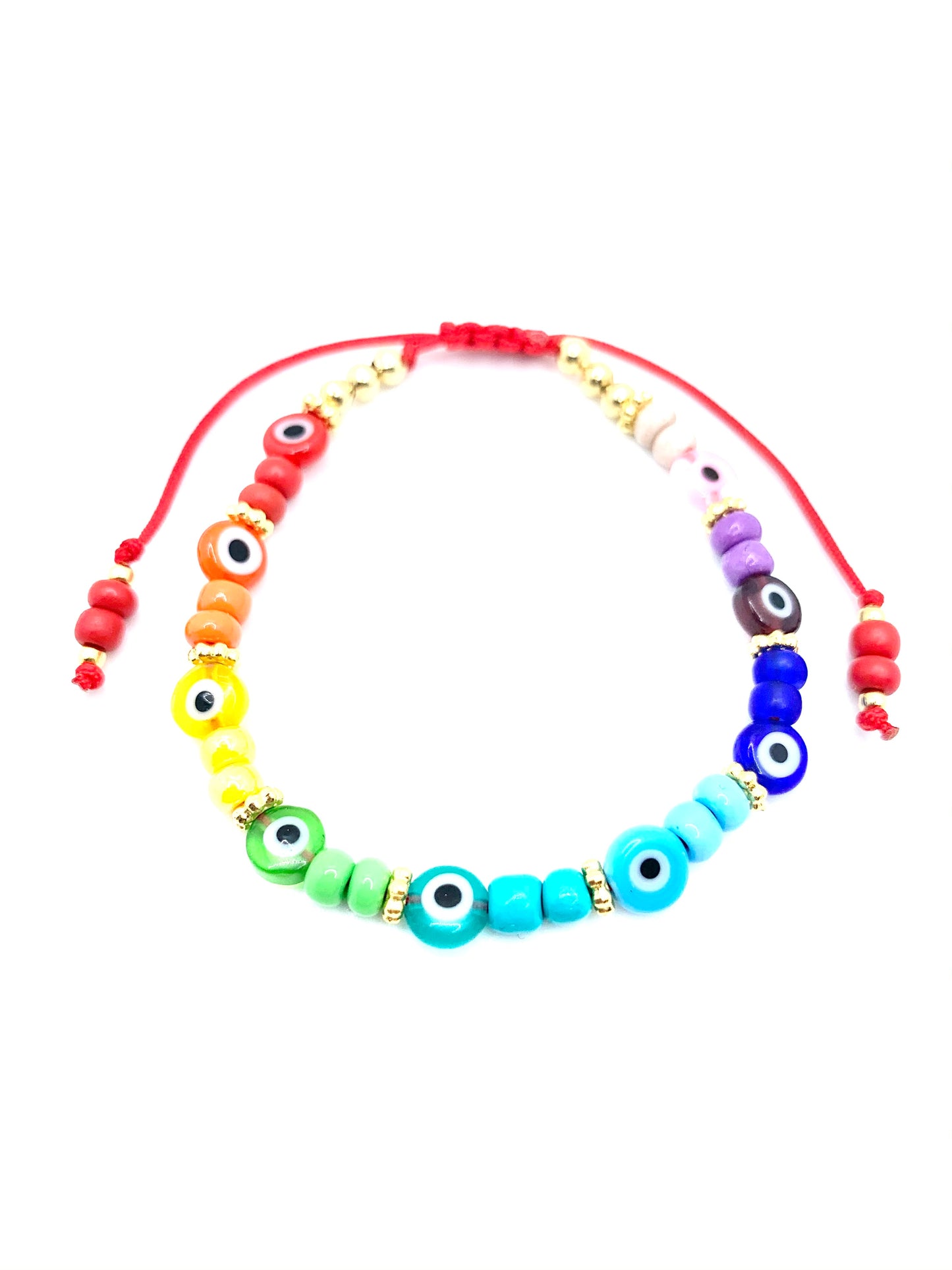 Multicolor beaded Evil Eye